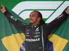 Hamilton celebra vitória histórica no GP de SP: 