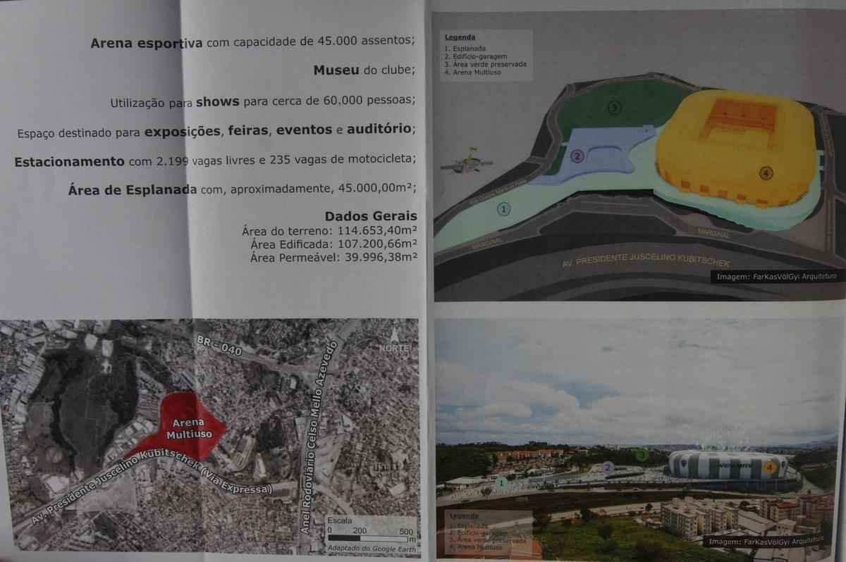 Imagens do projeto da Arena MRV, o estdio do Atltico, apresentadas  PBH e ao estado