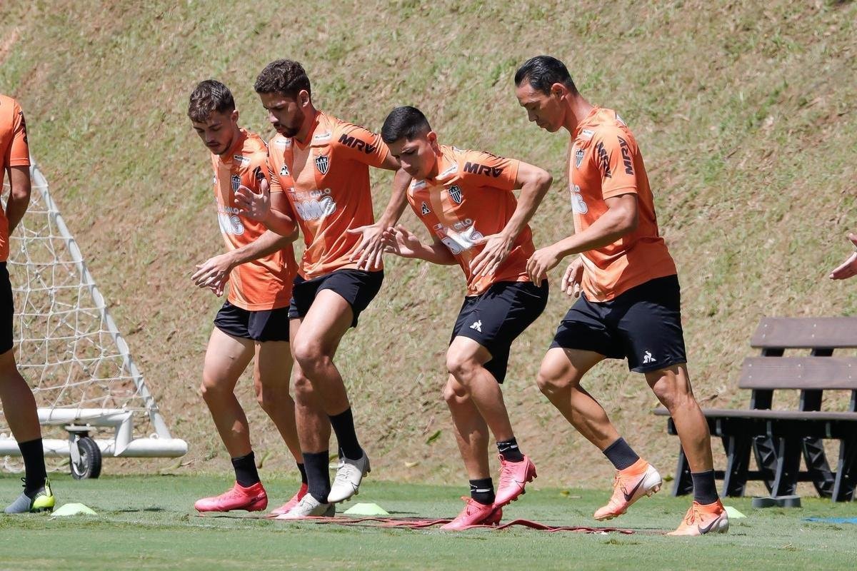 Fotos do ltimo treino do Atltico antes da estreia de Sampaoli