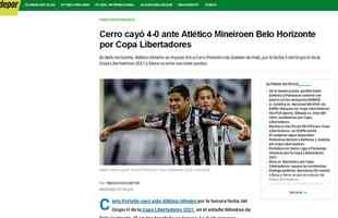Depor (Peru) - Cerro perdeu por 4 a 0 para o Atltico Mineiro em Belo Horizonte pela Copa Libertadores