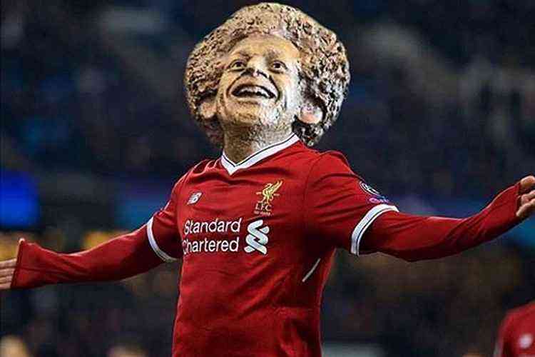 Arte Digital Do Jogador Fc Do Mohammed Salah Liverpool Foto de