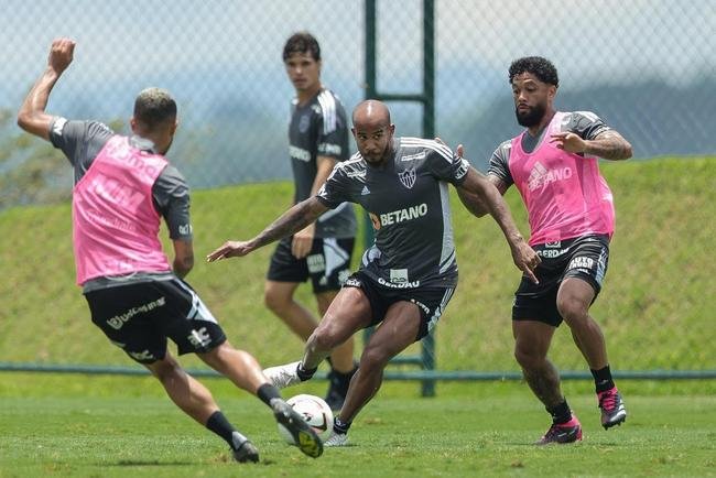 Treino tcnico do Atltico.