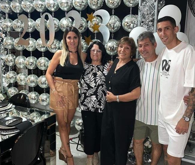 Di Mar�a com a fam�lia
