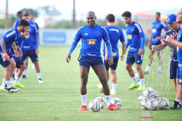 Cruzeiro treinou na tarde desta quarta-feira, na Toca da Raposa II (Ramon Lisboa/EM D.A Press)