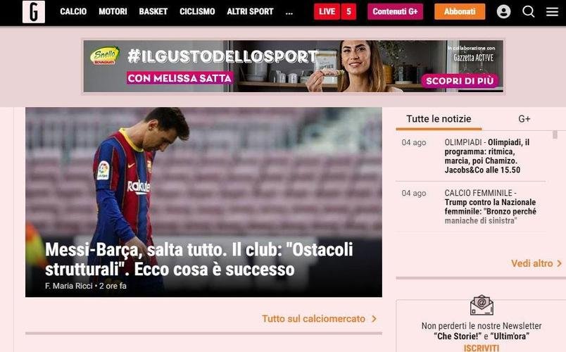 Gazzetta dello Sport, de Italia