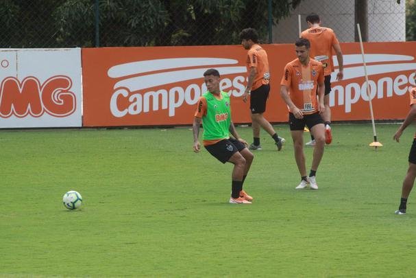 Treino do Atltico em preparao para o jogo de sbado, no Maracan