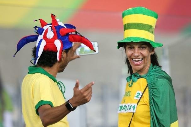Torcedores no Mineiro durante jogo entre Brasil e Austrlia pelos Jogos Olmpicos do Rio