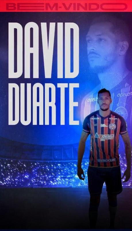 Bahia anunciou o zagueiro David Duarte
