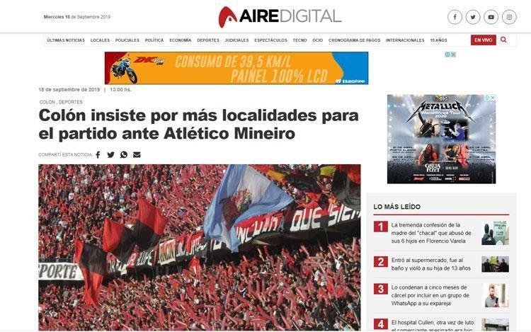 Aire de Santa Fe tambm tratou sobre os ingressos para a torcida atleticana