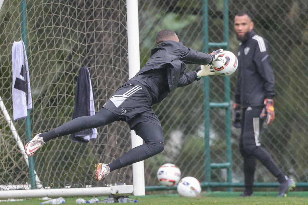 Treino do Atltico na Cidade do Galo, na manh desta tera-feira (24/1).