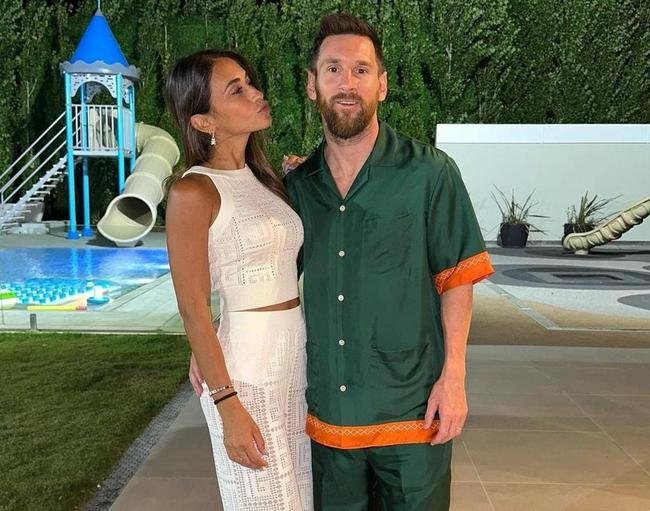 Messi e a esposa 