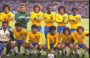 1978 - Seleo Brasileira teve as trs listras da Adidas na camisa de 1978, nica Copa em que a marca alem patrocinou o Brasil
