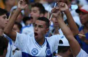 Imagens da torcida do Cruzeiro, no Mineiro, para o jogo com o Atltico-PR
