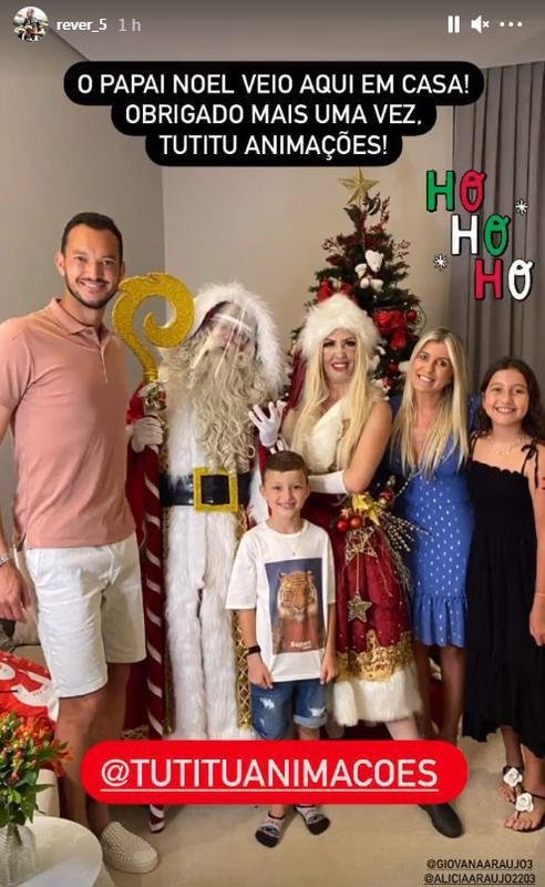 Rver passou Natal em famlia