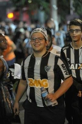 Torcida do Atltico no pr-jogo do duelo com o Defensor, no Independncia, pela Copa Libertadores