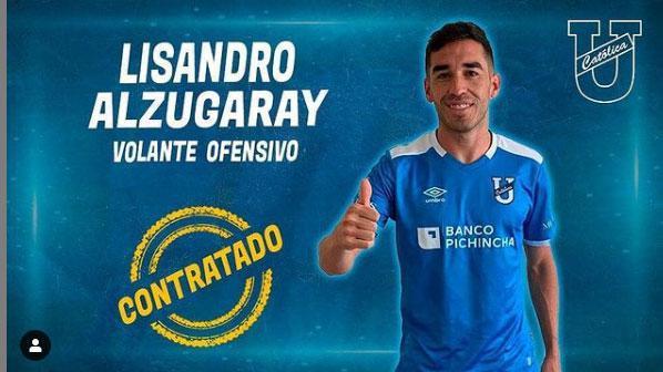 Lisandro Alzugaray, meio-campista (Universidad Católica, do Equador)