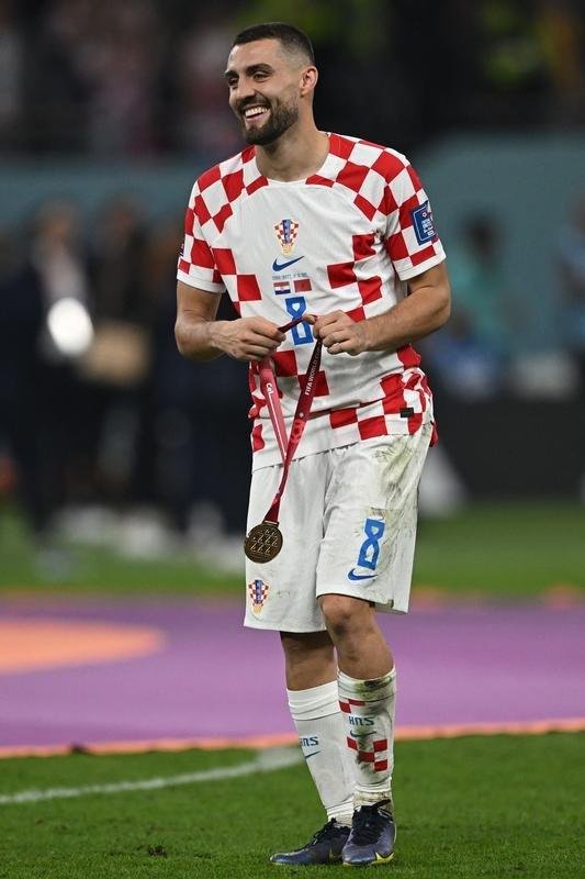 Festa e premiao da Crocia por terceiro lugar na Copa do Mundo de 2022, no Catar. Croatas venceram o Marrocos por 2 a 1, neste sbado (17) e conseguiram mais um feito histrico em Mundiais.