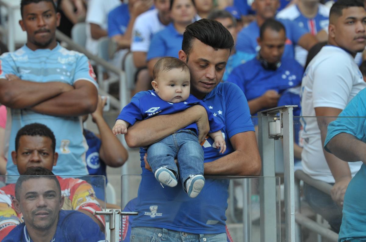 Imagens das torcidas de Cruzeiro e So Paulo no Mineiro