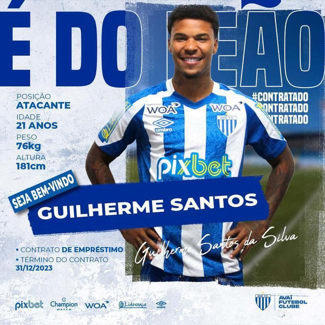 Guilherme Santos (atacante) - Avaí - até o fim da Série B de 2023