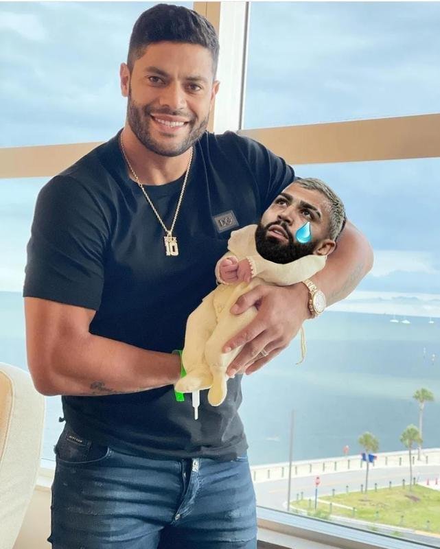 Torcedores de Atltico e Flamengo fizeram memes do conflito entre os atacantes Hulk e Gabigol