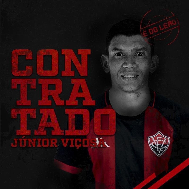 O Vitria anunciou a contratao do atacante Jnior Viosa, que estava no Amrica