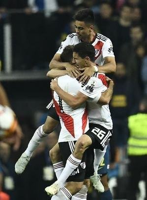 Pratto marcou o gol de empate do River Plate diante do Boca na final da Libertadores