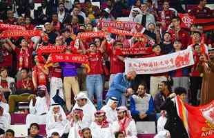 Torcidas de Liverpool e Flamego na final do Mundial de Clubes, em Doha, no Catar