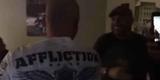 Ex-campees do UFC, Royce Gracie e Randy Couture assistiram  luta e comemoraram a vitria de Nate Diaz