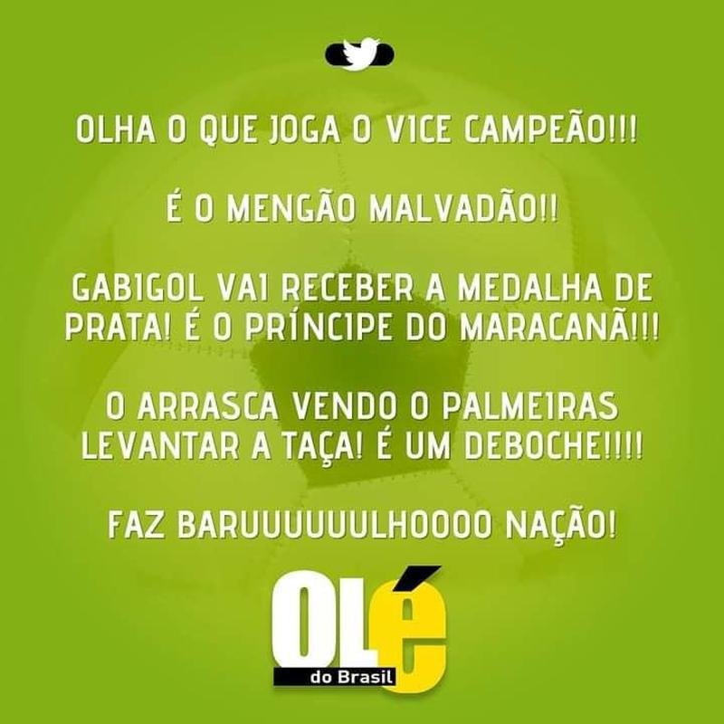 Memes da derrota do Flamengo para o Palmeiras