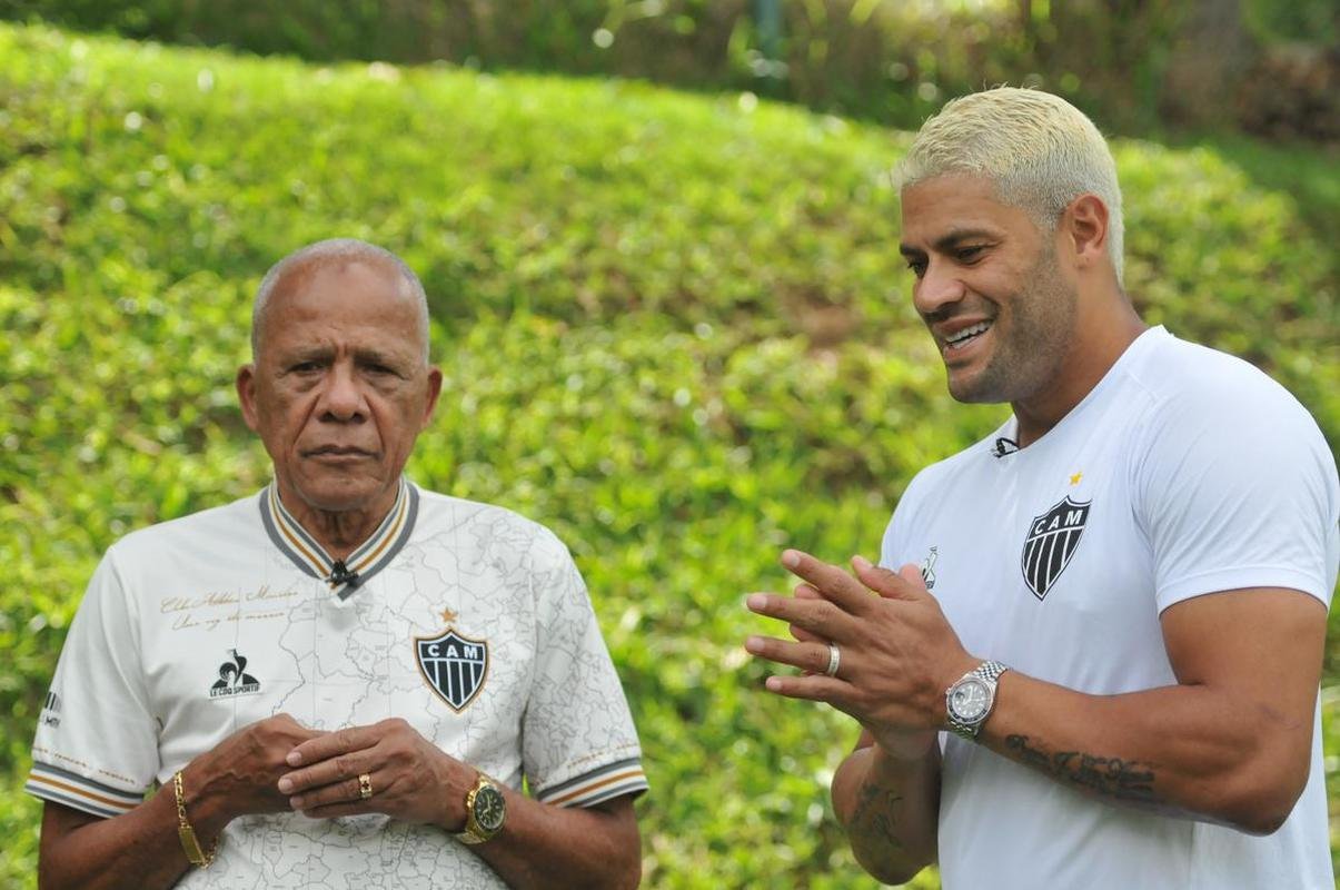 Encontro dos campees brasileiros pelo Atletico, Dad Maravilha e Hulk, na Cidade do Galo. 