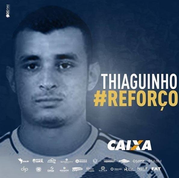 O jovem atacante Thiaguinho, de 21 anos,  mais um dos que reforam o CSA na temporada 2019. Ele foi revelado pela Ponte Preta 