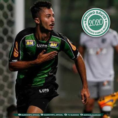 O Guarani anunciou a contratao do atacante Bruno Svio, que estava no Ava