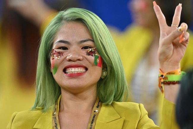 Imagens da torcida no confronto entre Portugal e Gana, pelo Grupo H da Copa do Mundo.