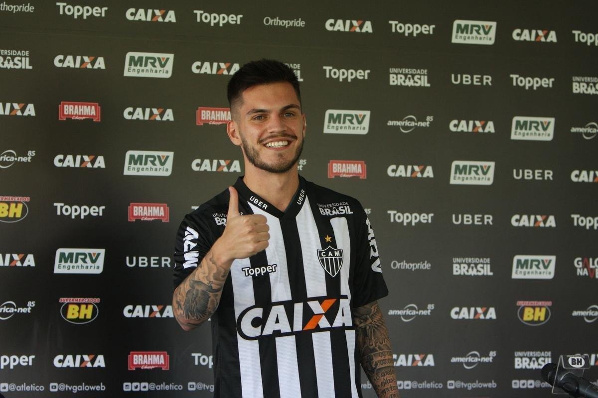 Apresentao do meia Nathan, novo jogador do Atltico