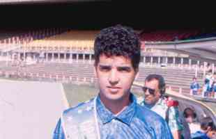Lus Fernando com a faixa de campeo mineiro de 1994