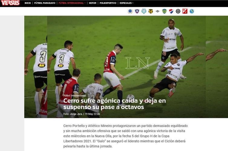 Versus - 'Cerro sofre agônica derrota'