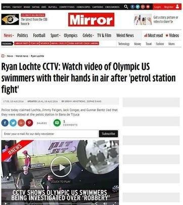 Mirror, Inglaterra: 'O que realmente aconteceu no Rio?'