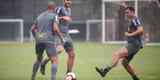 Jogadores do Atltico treinaram nesta tera-feira, vspera do jogo com o Defensor