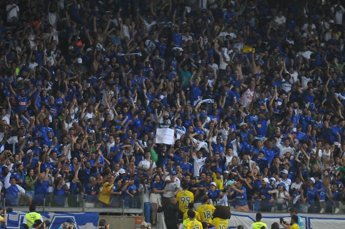 Fotos da torcida do Cruzeiro durante a partida contra o Operrio-PR, no Mineiro, pela 29 rodada da Srie B