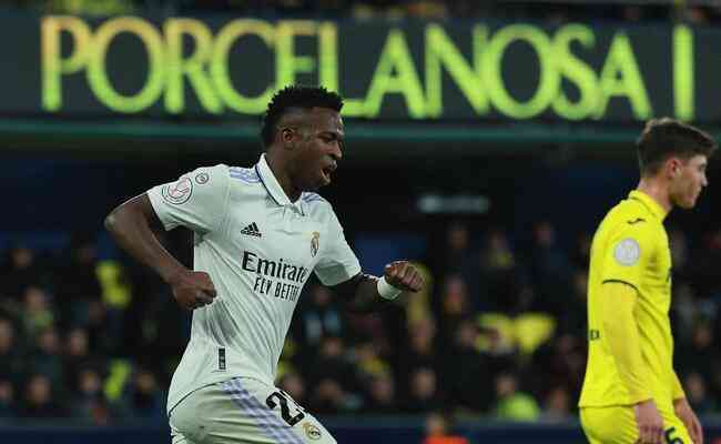 Vincius Jnior marcou um dos gols do Real Madrid na decisiva vitria sobre o Villarreal
