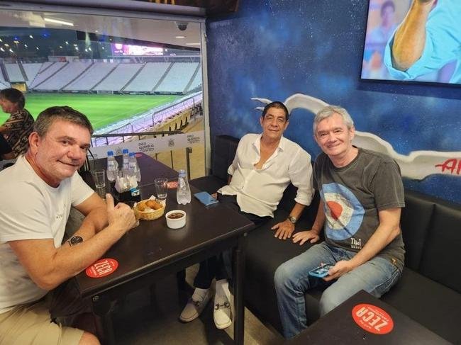 Zeca Pagodinho, Andr�s Sanchez e Serginho Groisman