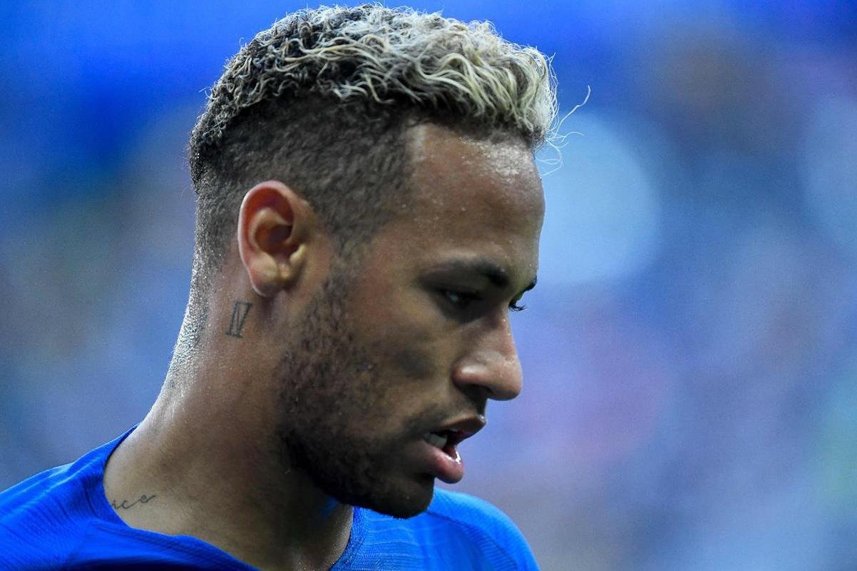 Neymar durante jogo contra a Costa Rica na Copa do Mundo de 2018