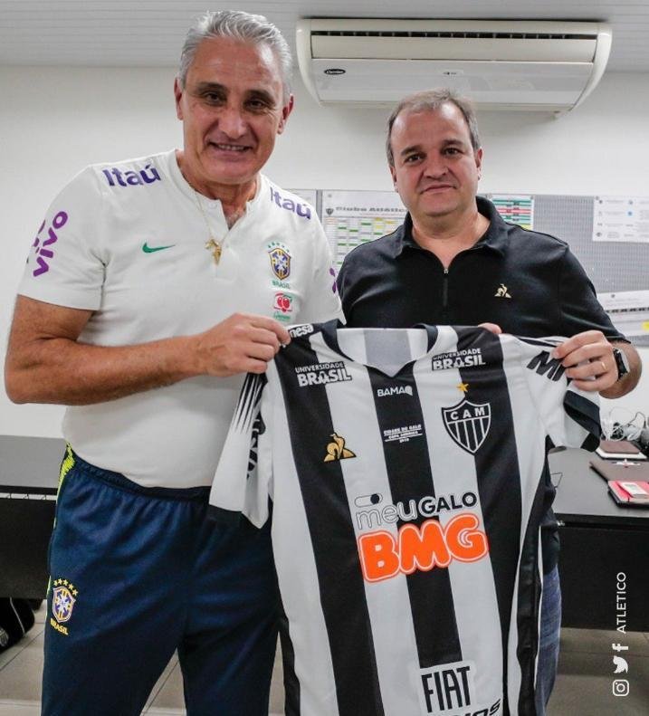 Atltico montou varal com camisas personalizadas para receber jogadores da Seleo Brasileira na Cidade do Galo