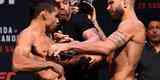 Pesagem oficial do UFC Fight Night 88 - Renan Baro  empurrado por Jeremy Stephens