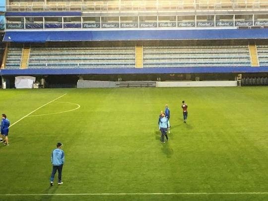Fotos do mtico estdio de La Bombonera e do trabalho de reconhecimento feito pelo Cruzeiro