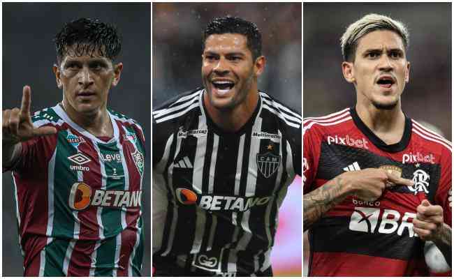 Cano, Hulk e Pedro so os maiores goleadores em 2023 entre os jogadores que disputaro a Srie A