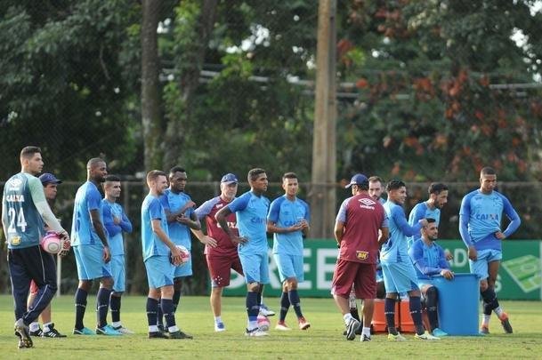 Fotos do ltimo treino do Cruzeiro antes do jogo diante do Tupi, pela semifinal do Campeonato Mineiro