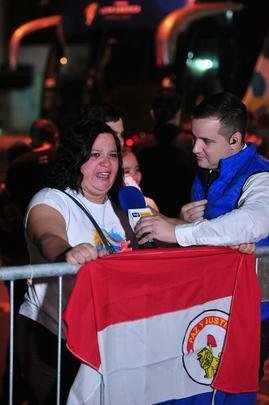 Seleo Paraguaia chegou ao hotel na Regio Centro-Sul de Belo Horizonte na noite desta segunda