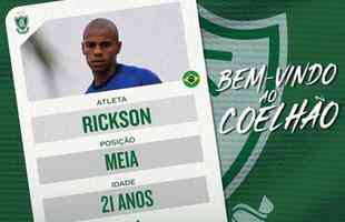 O Amrica anunciou a contratao do meia Rickson, que estava no Botafogo