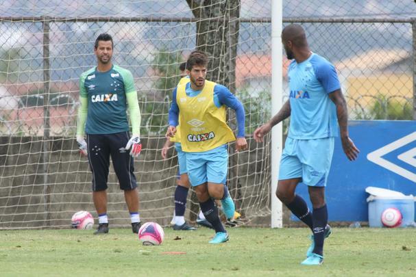 Imagens do treino do Cruzeiro nesta segunda-feira, 19 de fevereiro, na Toca da Raposa II